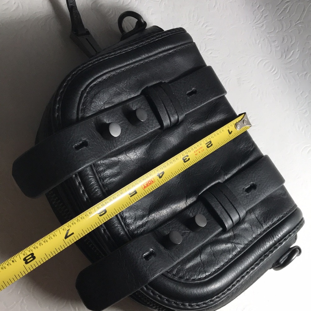 SHE + LO Black Leather Color Studded Small Purse Crossbody Purse Bag - Picture 8 of 10